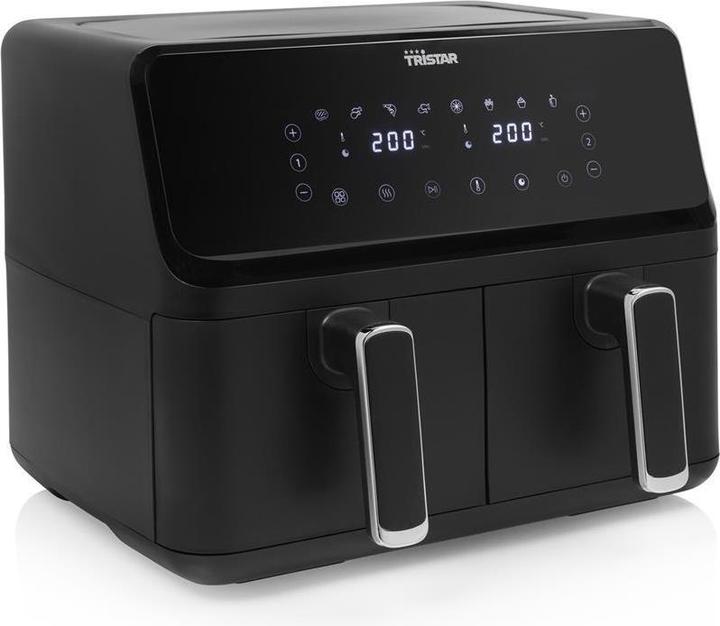 Image du produit Tristar Dubbele Mand Airfryer FR-9026 - Friteuse Hetelucht - 8 litre - 8 programmas - Zwart