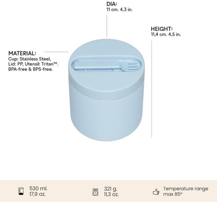 Produktbild Design Letters Travel Thermo Lunch Box Blue