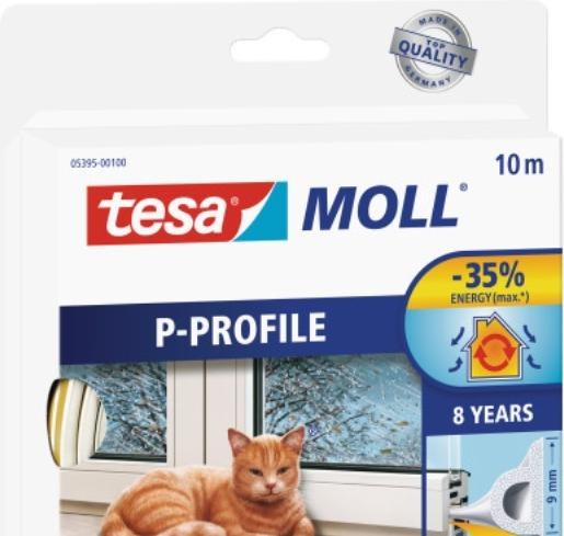 Produktbild tesa tesamoll CLASSIC P-Profil Fensterdichtung, Gummidichtung zum Isolieren