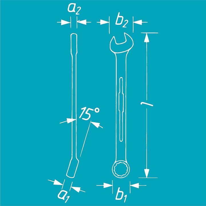 Produktbild HAZET Ring-Maulschlüssel 600N-41 ∙ Aussen Doppel-Sechskant-Tractionsprofil ∙ 41 mm (41 mm)