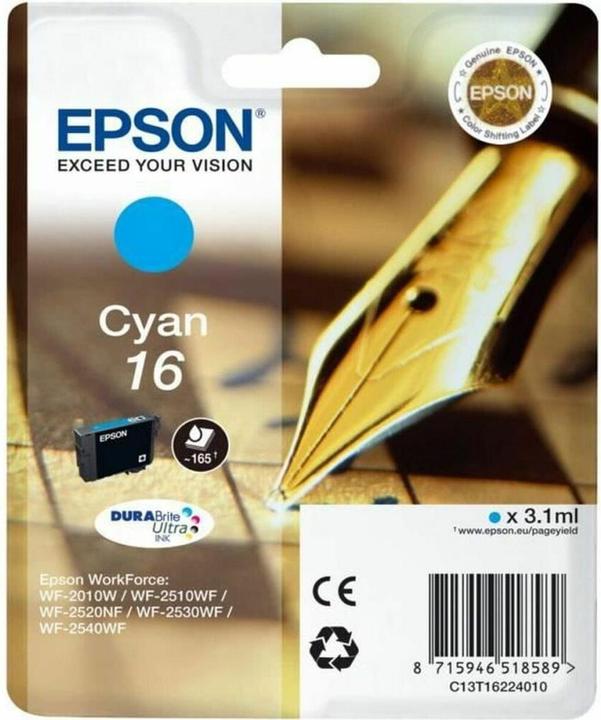 Actual product image Epson Ink Cartr Durabrite Cyan 16 (C)
