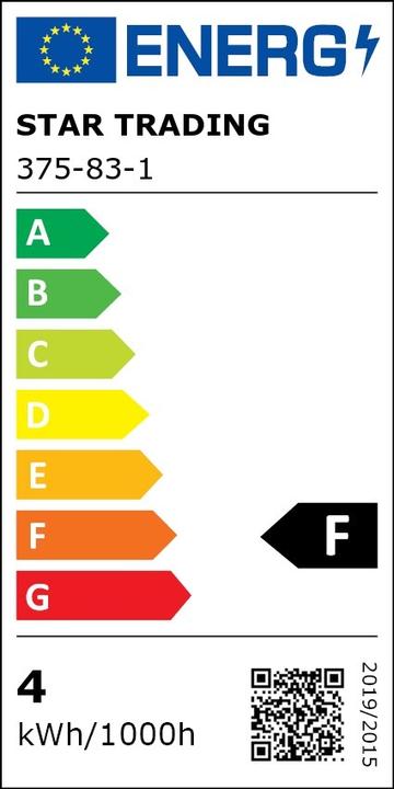 Energie-Label Star Trading LED Leuchtmittel E14 C35 Opaque Filament RA90 3-step (E14, 380 lm, 1x)