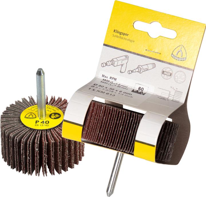 Image du produit Klingspor KM 613 SB-emballé - Roues à lamelles sur tige 60 x 30 x 6 mm (60)