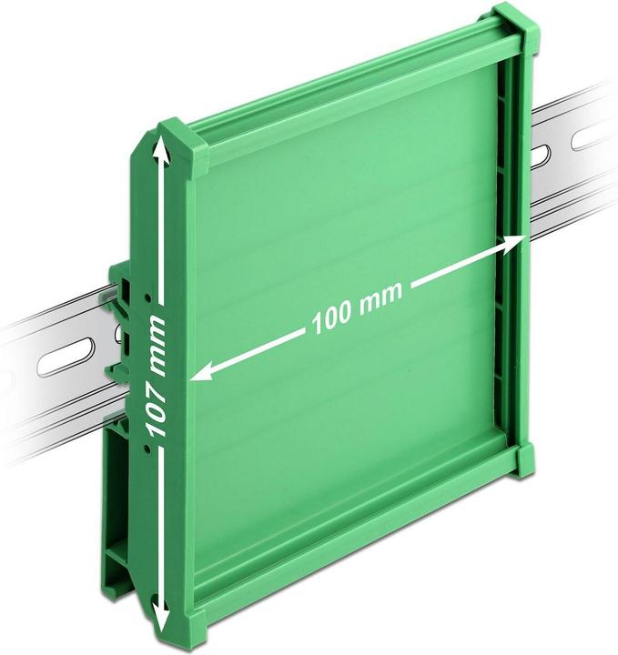 Produktbild Delock Platinenhalterung (107 mm) für Hutschiene 10 cm lang