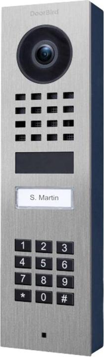 Image du produit Doorbird D1101KV Portier Vidéo IP en saillie V2A WLAN, Bluetooth® Acier inoxydable (brossé) (Bluetooth, Bluetooth Faible consommation, Ethernet, WiFi)