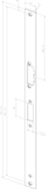 Actual product image effeff Linear electric strike MEDIATOR with flat striking plate (Entrance door, Indoor)