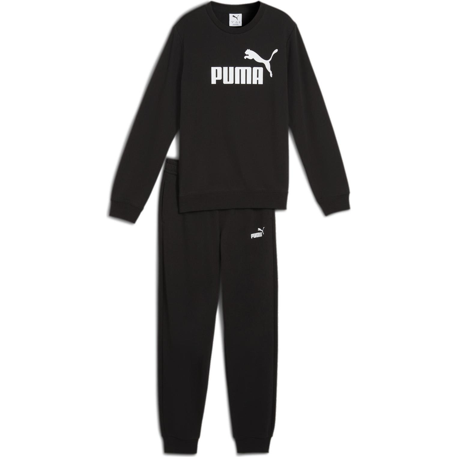 Puma, Jungen, Laufjacke, ESS No.1 Logo Crew Sweat Suit TR B (128), Schwarz, 128
