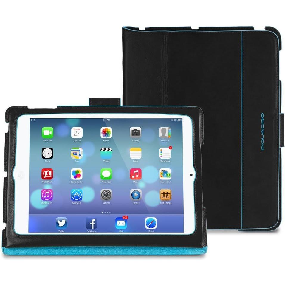 Piquadro Nero Ac3450b2/N Custodia Per Tablet Custodia A Libro (Apple Ipad Air 2014), Cover Tablet,