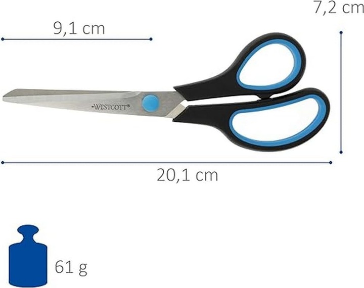 Actual product image Westcott SoftGrip for right-handers (21 cm)
