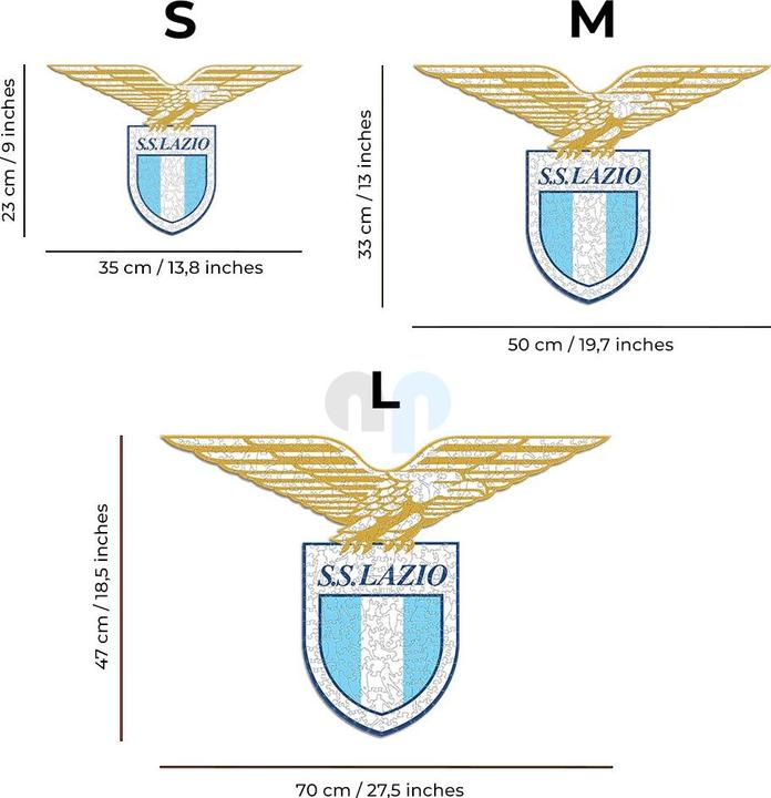 Immagine prodotto Iconic SS Lazio - Logo - Puzzle in Legno Taglia L (500 Pezzi) (500 pezzi)