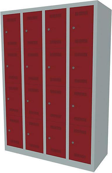 Produktbild Bisley MonoBloc™ Schliessfachschrank, 4 Fächer je Abteil