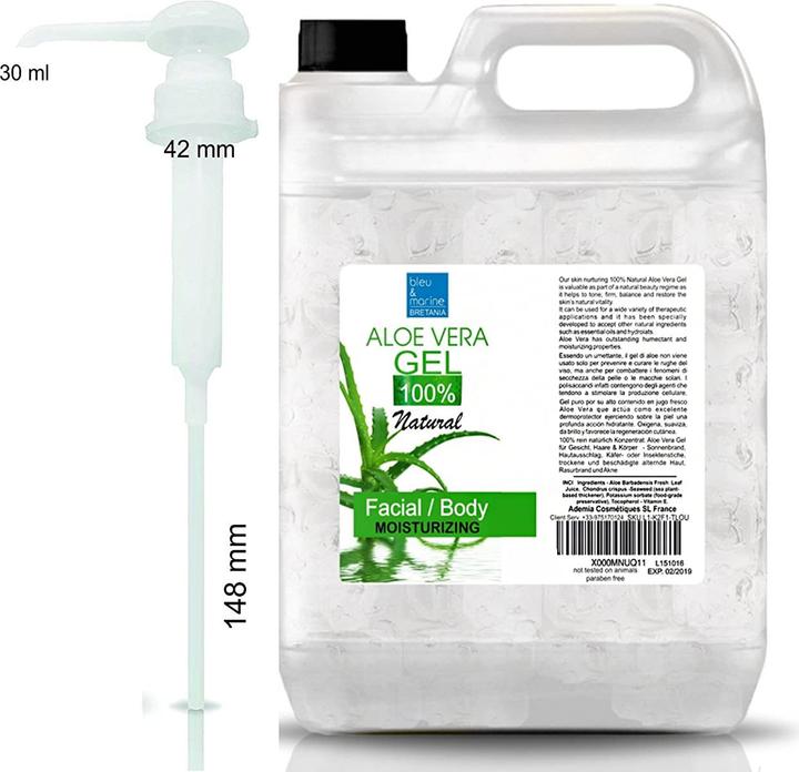 Bleu & Marine Bretania Gel d'aloe vera (Crème pour le corps, 5000 ml)