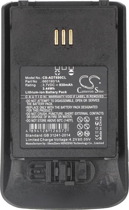 Image du produit XCell Batterie de rechange compatible avec DeTeWe Aastra DT690, DT692 3,7 Volt 930mAh, 72,9x43,8x9mm