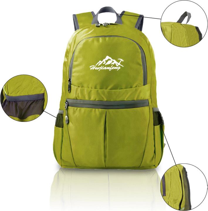 Actual product image Intirilife Foldable Backpack in Lime (36 l)