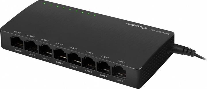 Actual product image Lanberg DSP2-1008-12V Network Switch Unmanaged Gigabit Ethernet (10/100/1000) (8 ports)
