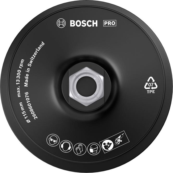 Produktbild Bosch Professional Zubehör PRO Backing Pad, 115 mm, M14, Klettverschluss