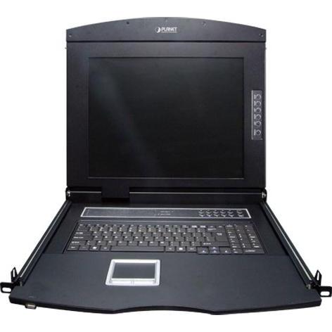 Thumbnail - Planet 17" 8-Port Combo VGA LCD, KVM Switch, Schwarz