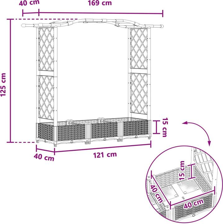 Actual product image vidaXL Hochbeet