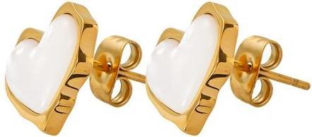 Immagine prodotto Luz de Luna Jewelry Herz Ohrstecker Amor Suave (Acciaio inossidabile, Dorato)