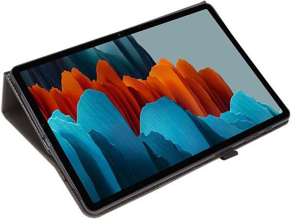 Produktbild MU Classic Zweifach faltbare Crazy Horse Leder Case Hülle (Galaxy Tab S7+)