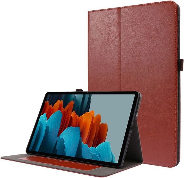 MU Classic Zweifach faltbare Crazy Horse Leder Case Hülle (Galaxy Tab S7+)
