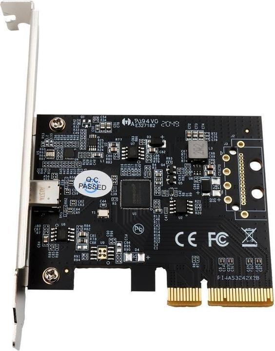 Actual product image Exsys GmbH USB 3.2 Gen2x2 PCIe (x4) card with 1 port C connector