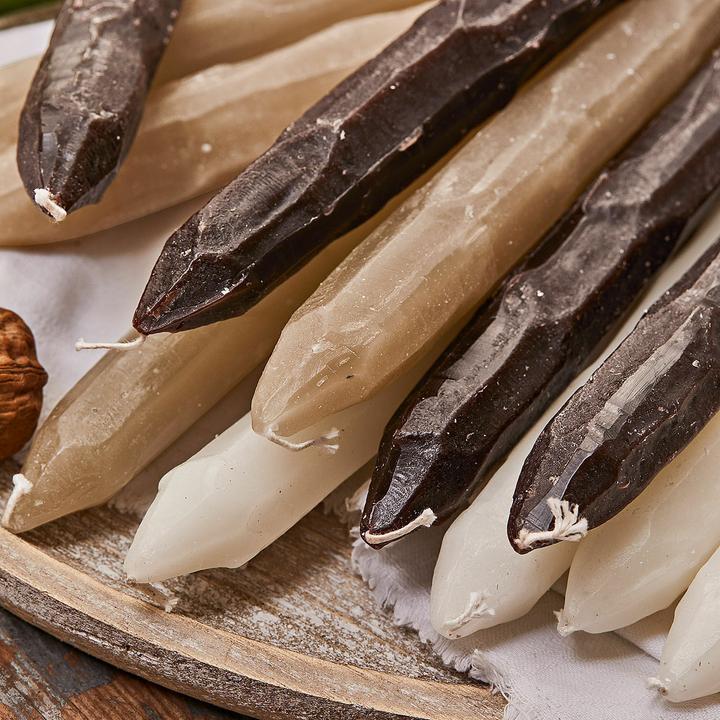 Produktbild Loberon Kerze 12er Set Savineau creme/braun (12 Stk.)