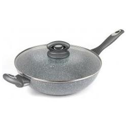 Salter BW02772G Marblestone Wok 28cm grey, Pfanne + Kochtopf, Grau