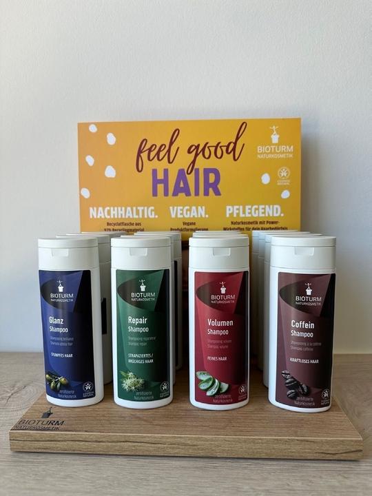 Actual product image Bioturm Wooden display shampoos