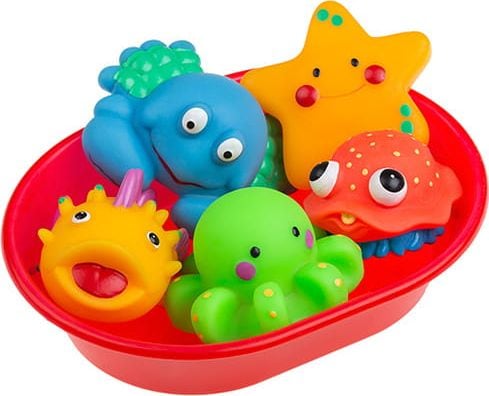 Tullo Tulle Bath Toy Sea Animals in Glass 5-pcs, 5-9 cm, 125