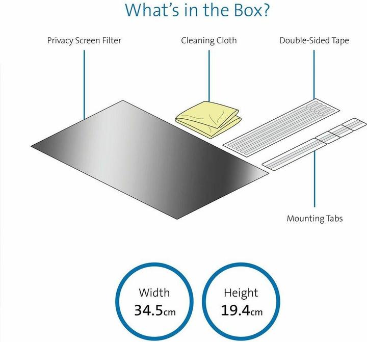 Actual product image Kensington Privacy filter - 2-fold, removable (15.60", 16:9)
