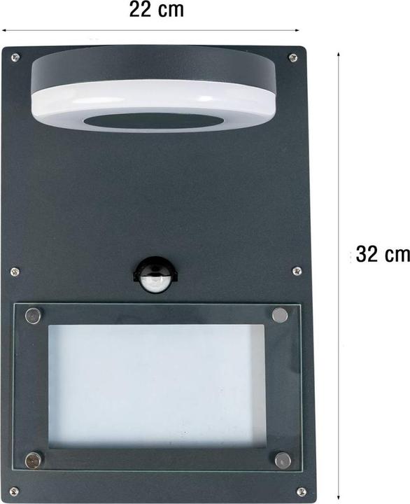 Produktbild Grafner Edelstahl-Wandlampe mit Hausnummer WL10962