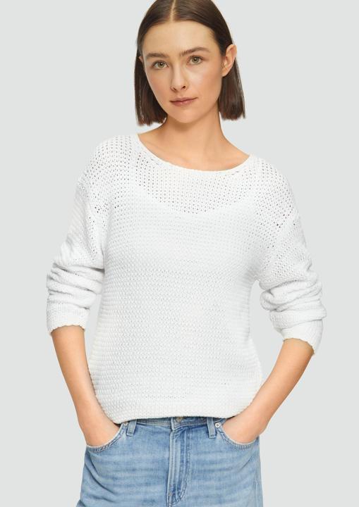 Produktbild S.Oliver Strickpullover Locker gestrickter Pullover mit Rundhalsausschnitt (40)