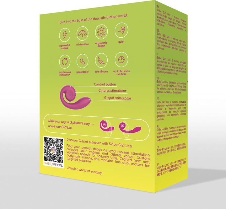 Actual product image Snail Vibe SVibe - GIZI Lite Vibrator - Pink