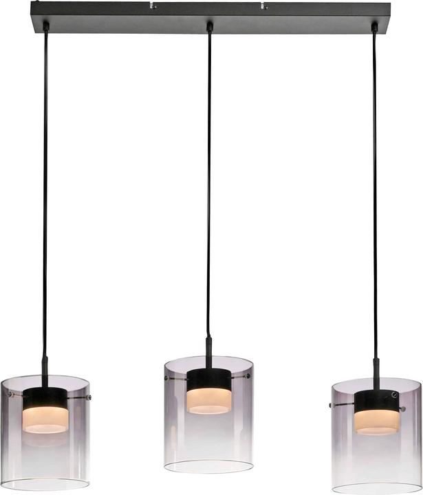 Just Light LED-Pendelleuchte 14043-18, 7,5W, 800lm, 3000K, schwarz (800 lm)