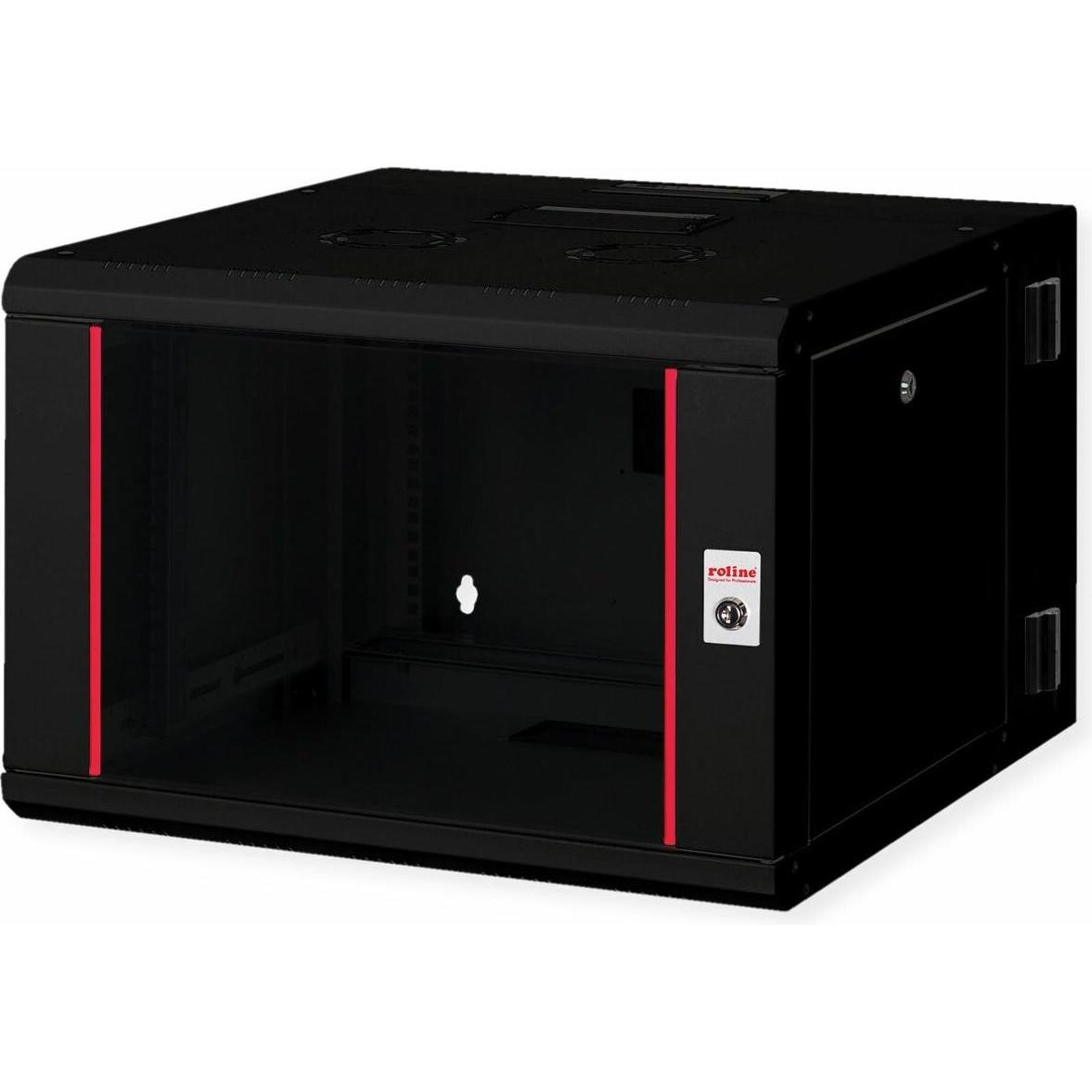 Thumbnail - Roline 19-Zoll Wandgehäuse Pro 7 HE (7 HE, 19 Zoll Rack), Serverschrank, Schwarz