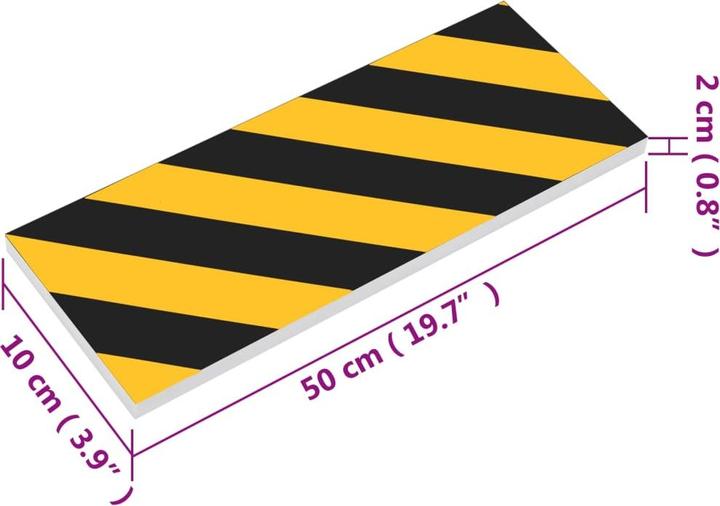 Produktbild VidaXL Wandschutz 6 Stk. Gelb & Schwarz 50x10x2 cm EVA (50 x 10 x 2 cm)