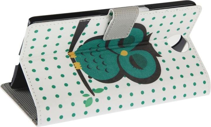 Produktbild König Design Schutzhülle Handytasche (Flip Quer) für Handy Motorola Google Nexus 6 XT1100 Dicke Eule auf Ast (Google Nexus 6)