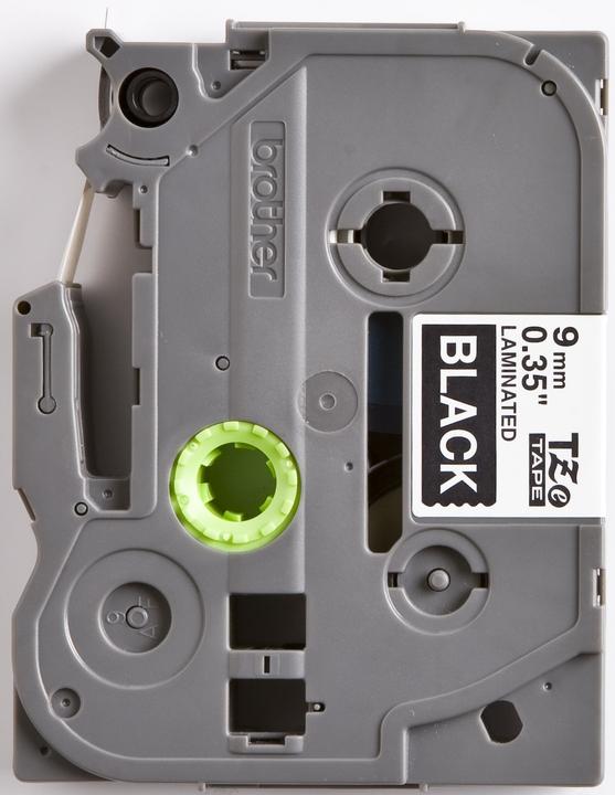 Immagine prodotto Brother TZE-325 DirectLabel bianco su laminato nero 9mm x 8m (0.90 cm, Nero)