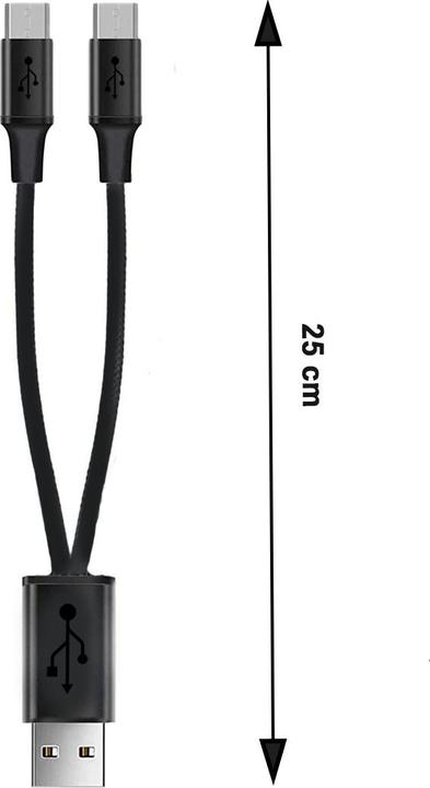 Immagine prodotto Keeppower Distributore USB tipo-A a 2 x Micro USB (0.20 m, USB 2.0)