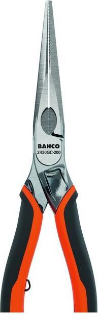 Produktbild Bahco ERGO Flachrundzange mit Öffnungsfeder, Zwei-Komponenten-Griffen, lange Backen, verchromt(160 mm) I (160 mm)