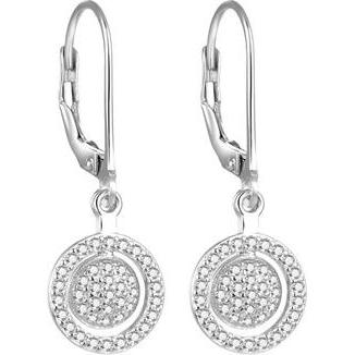 Beneto, Ohrringe, Fine silver earrings with zircons AGUC1862 (L)