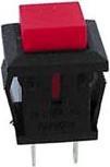 Actual product image Velleman Push-Button Switch Off-(On) Red