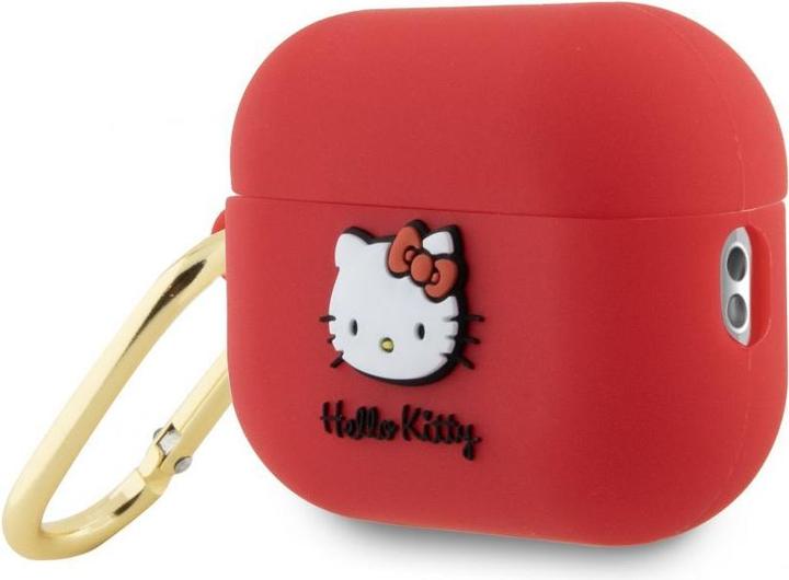 Actual product image Hello Kitty HKAP23DKHSF Airpods Pro 2 cover fuksja/fuschia Silicone 3D Kitty Head (Headphone sleeve)