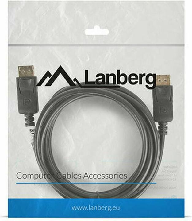 Image du produit Lanberg CA-DPDP-10CC-0030-BK Câble DisplayPort 3 m noir (3 m)