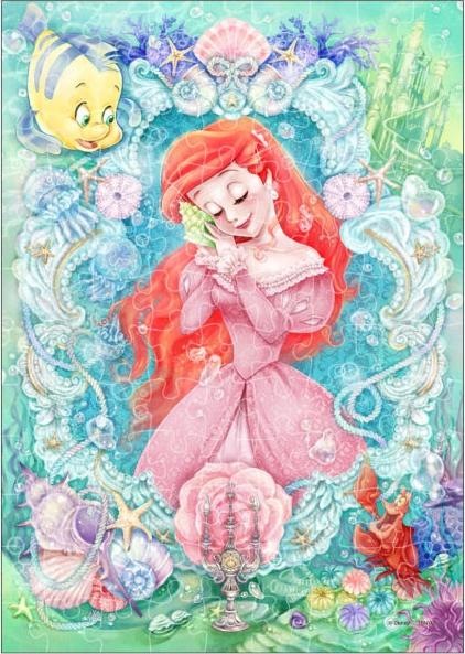 Produktbild Disney Die kleine Meerjungfrau 108-teiliges Puzzle Eleganz Serie "Nostalgische Melodie (Ariel)"