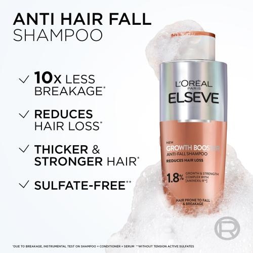 Actual product image L'Oréal Paris Elseve Growth Booster Anti-Fall Shampoo (200 ml, Liquid shampoo)