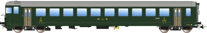 ESU BLS driving trailer Bt 211 green Ep.III DC/AC (Track H0)