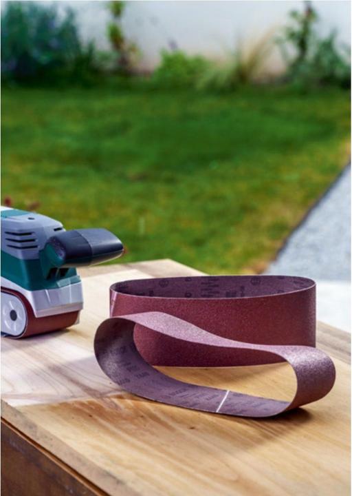 Actual product image Bosch Zubehör Sanding belt set for belt sander, 9 pieces, 75 x 533 mm, grit 60, 80, 100 (60, 80, 100)