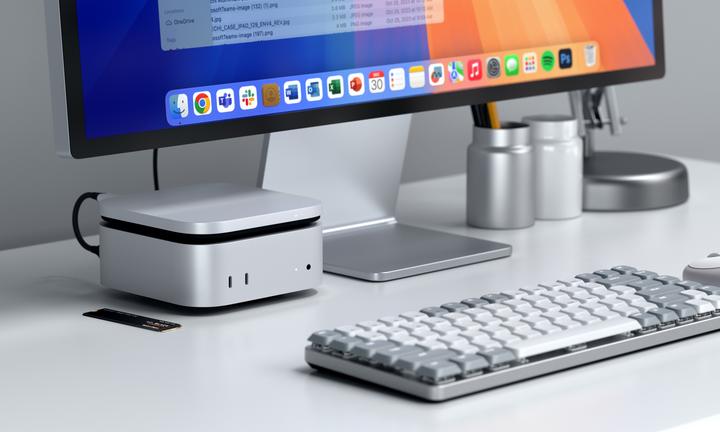 Actual product image Satechi Mac Mini M4 USB4 Slim NVMe SSD-Gehäuse (M.2 2242, M.2 2260, M.2 2230, M.2 2280)